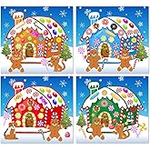 Make-A-Gingerbread House Stickers Christmas Party Game/Craft/Activity/Favor/Supplies for kids16pcs