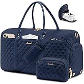 LOVEVOOK Travel Duffle Bag,Weekender Bags for Women Overnight Bag with Shoe Compartment, Carry on with Toiletry Bag,Duffel Bag with Wet Pocket,Hospital Bags for Labor and Delivery