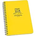 Rite in the Rain Weatherproof Side Spiral Notebook, 4.625" x 7", Yellow Cover, Universal Pattern (No. 373)