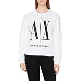 Armani Exchange Womens Icon Project Logo Boyfriend Fit Crewneck Tee