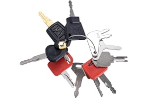HISPKNIX 11-Piece Heavy Equipment Key Set: Universal Master Keys for CAT, John Deere, Komatsu, Kubota, JCB, Case, Bobcat, JLG & More – Durable Ignition Keys for Operators​