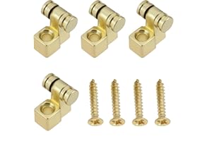 Ai-OUMLEEF 4PCS Double roller trees with mounting screws Tree Retainer, Vintage Roller Guitar Guides Trees Retainers, Roller 