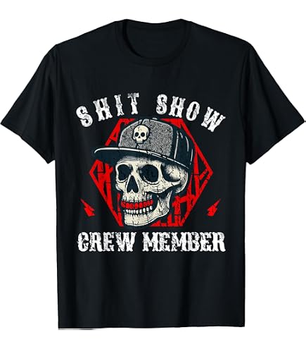 Amazon.com: Shit Show Supervisor Skull (on Back) T-Shirt