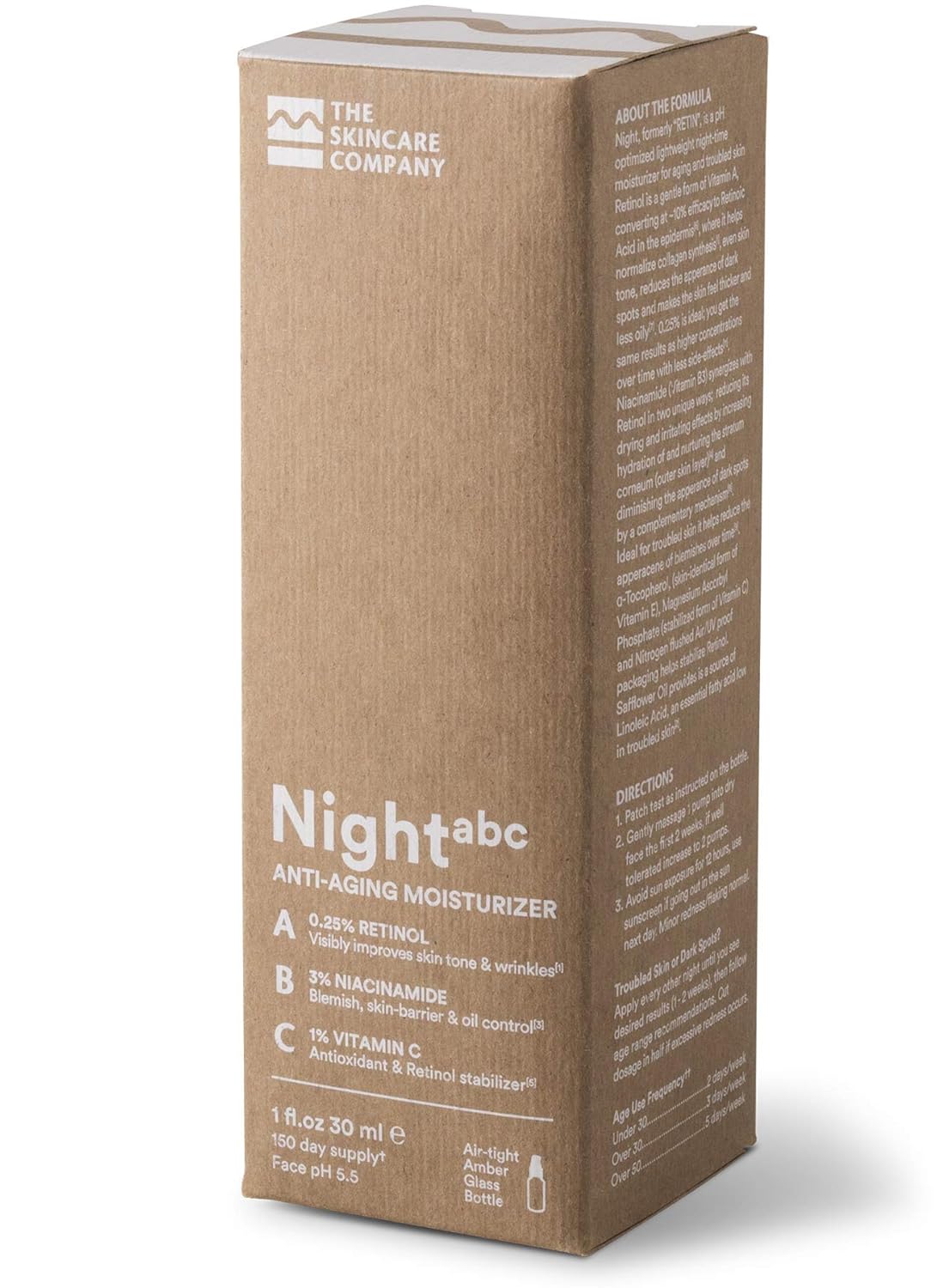 Amazon Com Night 0 25 Retinol 3 Niacinamide Vitamin A B C E