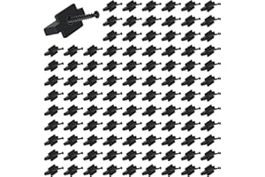 100 Pack Hidden Fasteners Nylon Clips Composite Decking Fasteners with Mounting Screws for Deck Fastening for Deck Boards, Wo