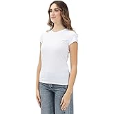 Armani Exchange Womens Limited Edition Blue Edition Crewneck Slim Fit Box Logo Tee