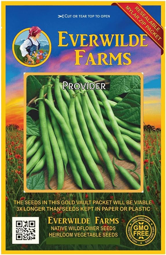 Everwilde Farms 160 Provider Green Bean Seeds Gold