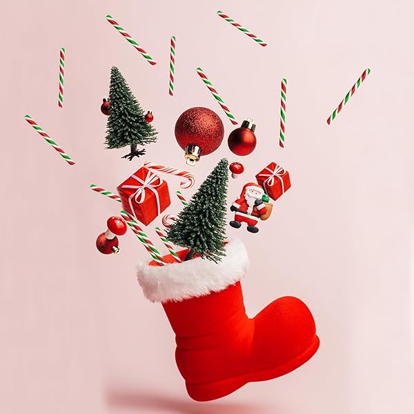 FRUIDLES 24-PACK CHRISTMAS CANDY CANE STICKS SUCKERS, OLD-FASHIONED RED GREEN & WHITE, INDIVIDUALLY WRAPPED, 5.5″ INCH,