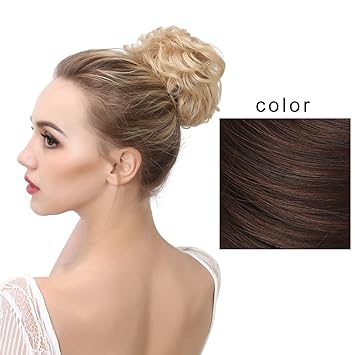 2 33 Sarla Synthetic Drawstring Bun Curly Hairpieces Wavy Hair