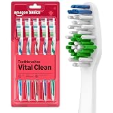 Amazon Basics Clean Plus Toothbrushes, Soft, Full, 10 Count, 1 Pack, Packaging May Vary