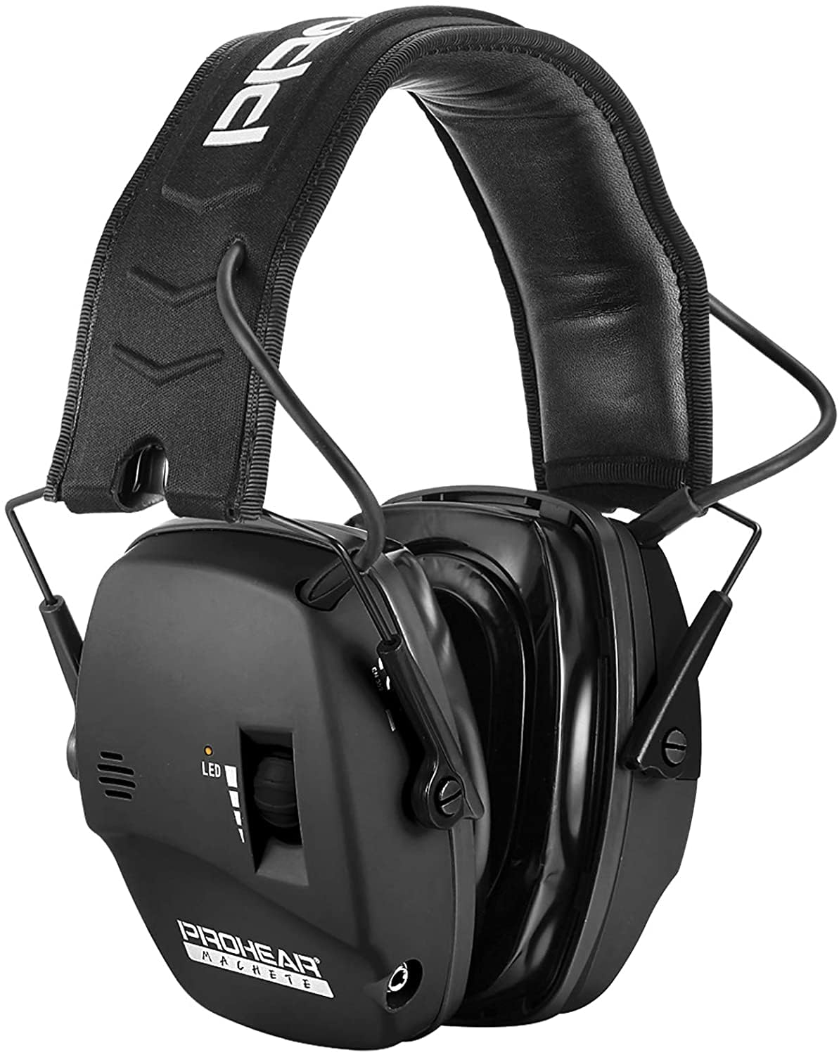PROHEAR 036 Electronic Shooting Ear Defenders Adults Earuffs with Gel Ear Pads, Hunting Sound Amplification Earmuffs, Low Profile Hearing Protection for Gun Range Black