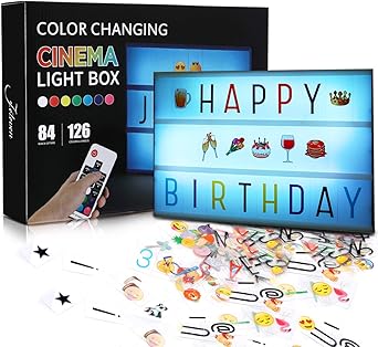Caja de Luz para Pescua Tamaño A4 Jeteven Lightbox LED con Letras Emoji y Números |