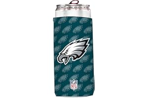 Bud Light & NFL Licensed Premium Insulated Neoprene Slim Can Koozy Cover/Cooler Sleeve - Easy On Gameday Foldable Beverage Apparel for 12 Ounce Seltzer Cans, 2 Pack: 2 Sided Design