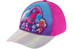 DreamWorks Girls' Baseball Cap, Trolls Adjustable Kids Hat for Ages 4-7