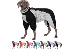 AOFITEE Dog Coat Warm Dog Puffer Jacket for Winter, Windproof Dogs Coat with Harness Built in, Reflective Turtleneck Dogs Winter Jacket Snowsuit, Full Body Fleece Coats for Small Medium Large Pet
