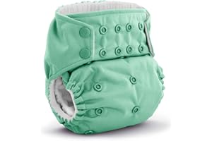 Kanga Care Rumparooz Cloth Diaper Reusable One Size Pocket Diaper with patented Inner Double Gusset 2 pcs Microfiber Insert Soaker (6-40+ lbs) - Sweet