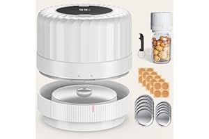 HTPOW Fully Automatic Mason Jar Vacuum Sealer Kit - Auto Stop Mason Jar Vacuum Sealer Kit, Jar Vacuum Sealer for Mason Jars, Jar Vacuum Sealer, A Must-Have for Canned Foods Pantry Canning Pickling