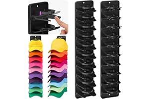 Spring-Loaded Hat Organizer for Baseball Caps (2 Pack) – Holds 20 Caps, Quick Insert & Smooth Release with Secure Hold, Wall 