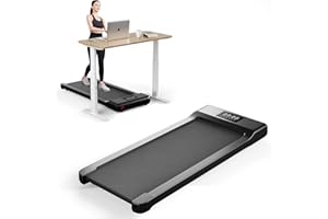 MJWW Walking Pad Treadmill, 2024 Newest Mini Under Desk Treadmill with 300 Lb Capacity, Quiet Walking Treadmill for Home&Office with Remote Control LED Display Installation-Free