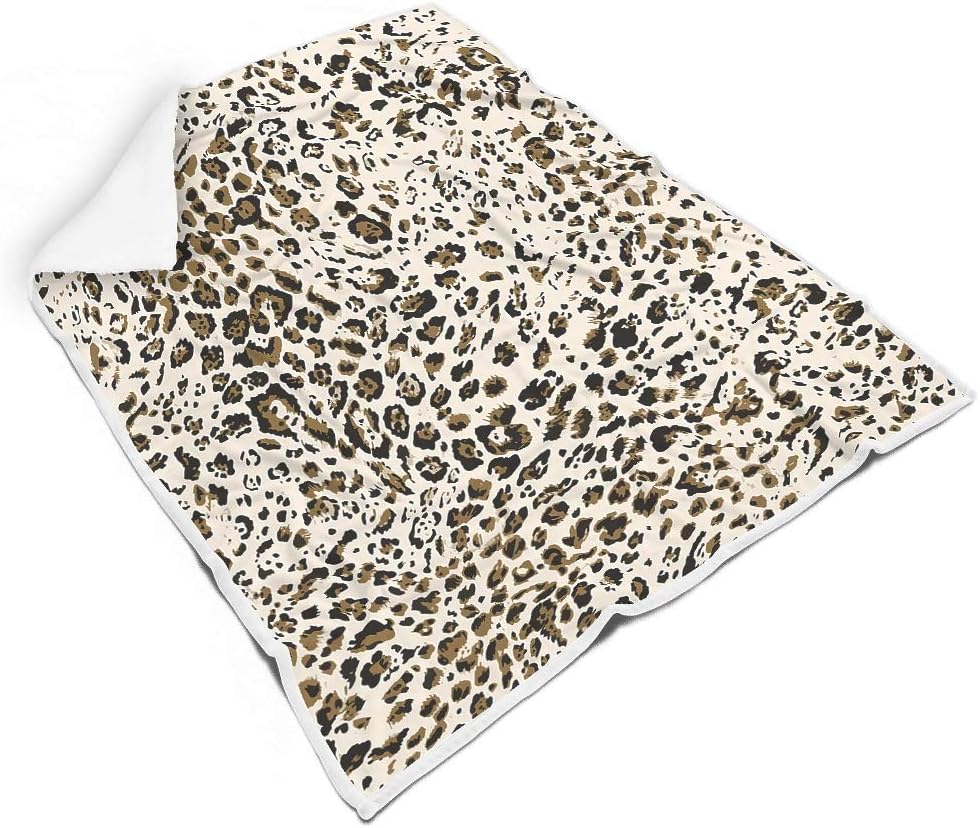 Pattern Leopard Animal Skin Blankets Cuddly Blankets Soft Breathable