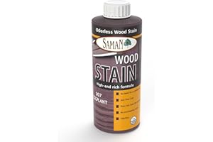 SamaN Interior Water Based Wood Stain - Natural Stain for Furniture, Moldings, Wood Paneling, Cabinets (Eggplant TEW-107-12, 12 oz)