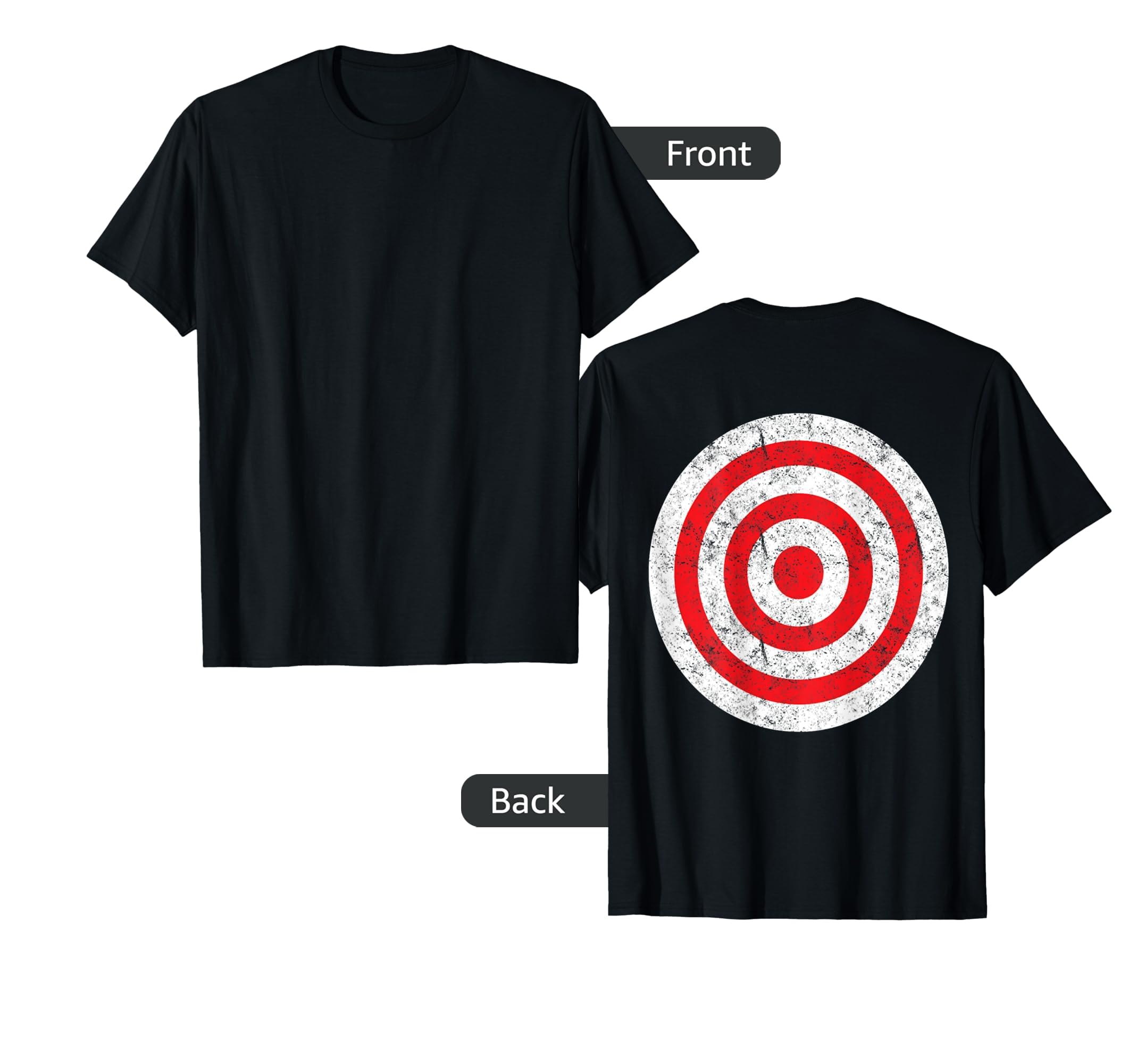 Photo 1 of (Print on Back) Retro Bullseye Target Bulls Eye Fun T-Shirt