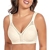 Curyon Women's Minimizer Full Coverage Bras Wirefree Large Busts Plus Size Comfort Straps