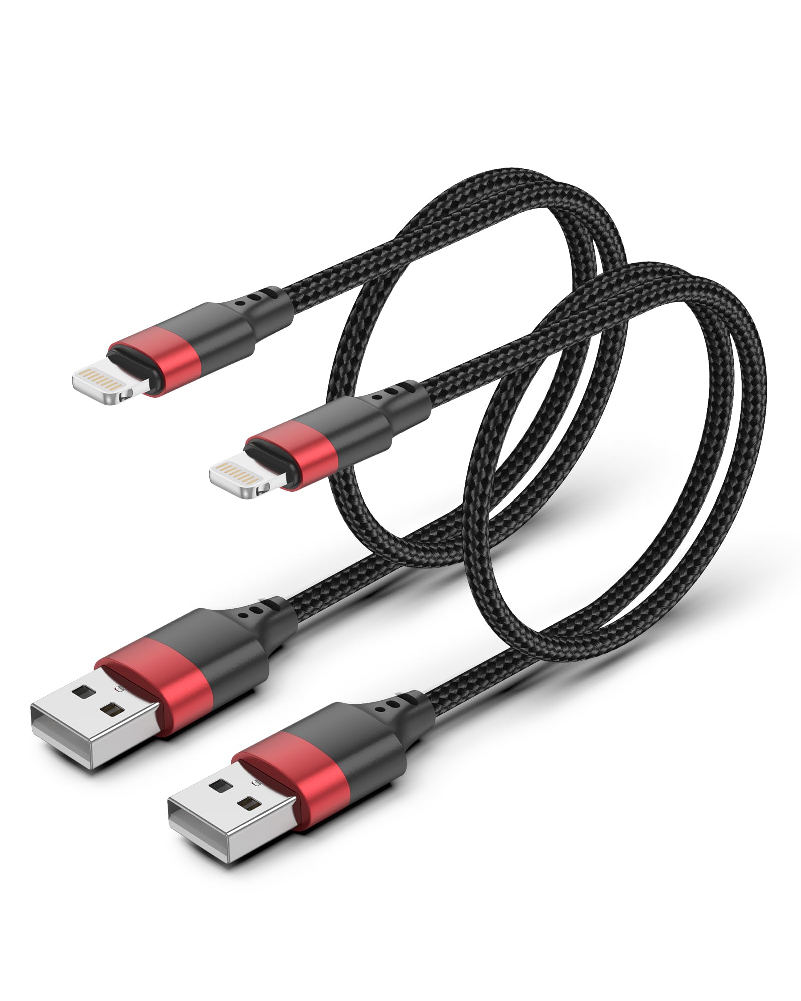 Photo 1 of 1.5ft Lightning Cable, [MFi Certified] Braided 2 Pack Short iPhone Charger Cord for Car, 18 inch USB to Lightning Cable for iPhone 14 13 12 11 Pro Max XR XS 8 SE iPod
