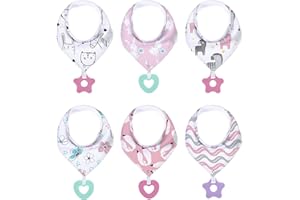 EGMAO BABY Baby Snap Bibs for Boys Girls,10 Pack Bandana Drool Bibs with Snap,Organic Cotton Snap Closure Bibs for Newborn