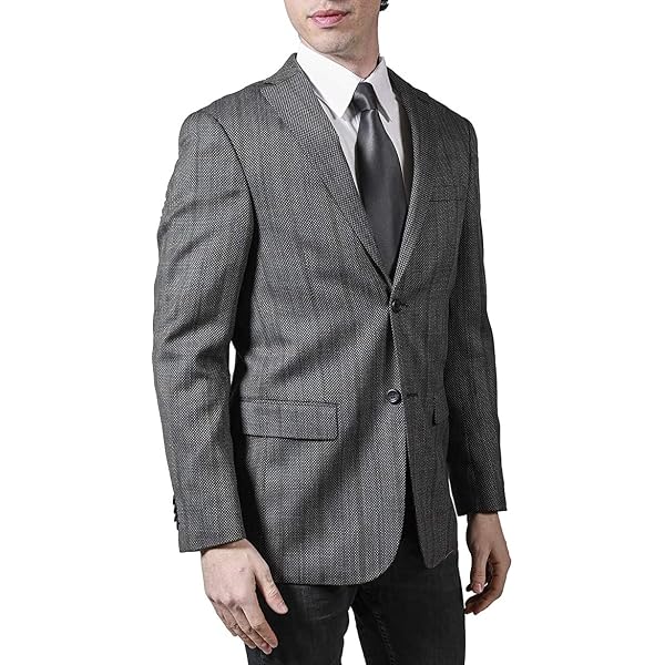Blazer Hugo Boss En Laine Gris Foncé - Taille US 40S / IT 50S - Coupe Deux Boutons, Neuf Sans étiquette