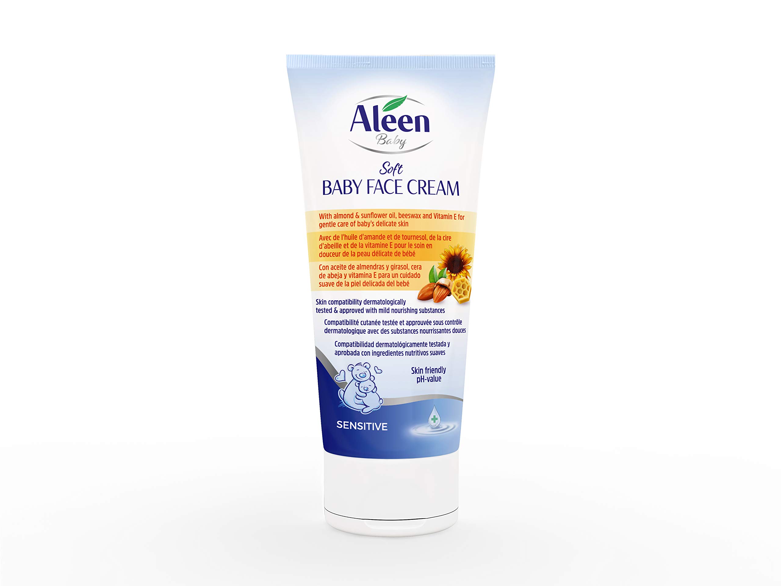 ALEEN Baby Face Cream - Soft Baby Face Cream | Baby Moisturising Cream Face - 95% Natural Ingredients - Almonds, Beeswax, Vitamin E, 75 ml