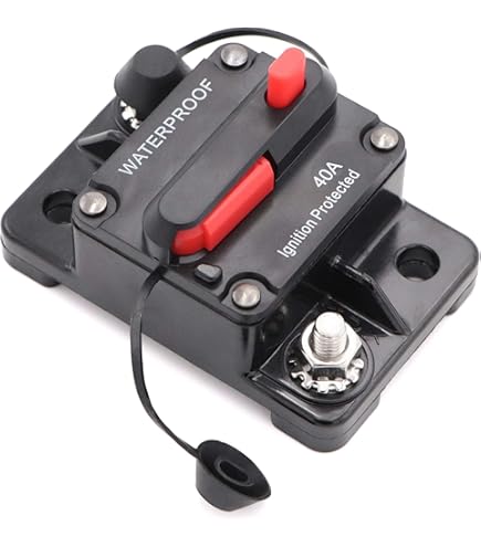 DC 12V/ 24V/ 32V 80 Amp Reset Circuit Breaker Audio Inline Fuse Holder With Waterproof Cover For Car Truck Boat