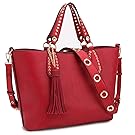 DASEIN Women Leather Tote Shoulder Bags Satchel Handbags Large Laptop Purses