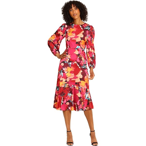 Amazon.com: Maggy London Women's Dresses Flutter Sleeve Fit and Flare CDC  Dress Event Occasion Party Date Night Out Guest of : Clothing, Shoes &  Jewelry