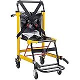 LINE2design EMS Stair Chair 70002-Y Medical Emergency Patient Transfer - 4 Wheel Deluxe Evacuation Chair - Ambulance Transpor
