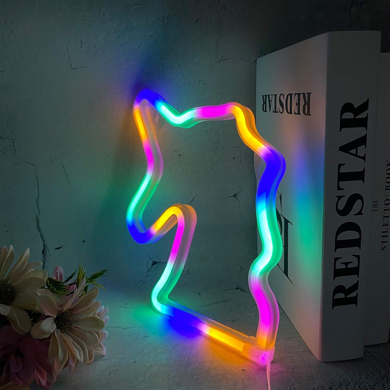 Neon Light Unicorn Shaped Neon Sign LED Night Lamp for Home Bedroom Wall Decoration Party Supplies - Image 4