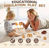 Airlab Wooden Play Food Set Breakfast Kitchen Toy for Kids view 5