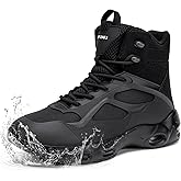 KEFUWU Military Tactical Boots for Men Waterproof Non Slip Hiking Work Combat Boots 6 Inch Side Zip Cushion Botas Tácticas Militares