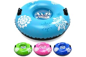 Nyrveua 36'' 4Pack/ 40'' 2Pack Sleds, Snow Sled for Kids and Adult, Snow Tube for Sledding Heavy Duty Thickened Double Bottom with Handles, Sleds for Snow Outdoor Toys Gifts for Family Boys and Girls