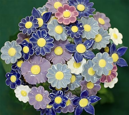 ROWE Deko Blumenset 10 Keramikblumen Frühling