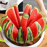 Watermelon Cutter Extra Large Watermelon Slicer, Melon Slicer Multifunctional Handheld Home Stainless Steel Round Fruit Divid