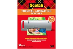 Scotch Thermal Laminating Pouches, 8.9 x 11.4-Inches, 5 mil Thick, 50-Pack (TP5854-50)