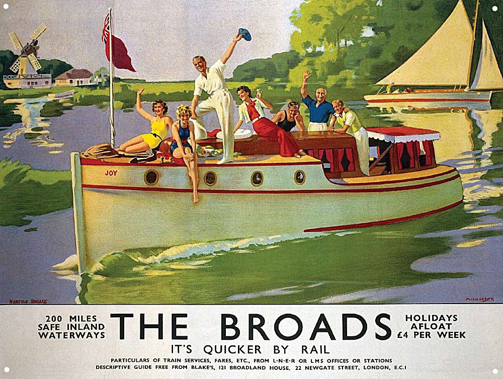 OMSC The (Norfolk) Broads Small Steel Sign 200mm x 150mm (og)