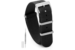 TACTICAL FROG 18mm 20mm 22mm Watch band with Stainless Steel Buckle, Waterproof Nylon Watch Strap for Men & Women