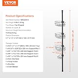 VEVOR Shower Corner Caddy Tension Pole, 39"-125" Adjustable Height view 8