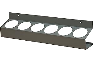 Durham 385-95 Gray Cold Rolled Steel 6 Sections Aerosol Can Caddy, 21-1/2" Width x 5-1/4" Height x 3-1/8" Depth