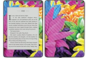 MIGHTY SKINS MightySkins Carbon Fiber Skin for Amazon Kindle Paperwhite 2018 (Waterproof Model) - Blue Petals | Protective, Durable Textured Carbon Fiber Finish | Easy to Apply, Remove| Made in The USA