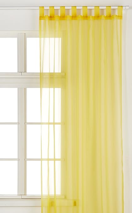 Splendid Diana Tab Top Curtains 140 X 245 Cm Yellow Amazon Co Uk