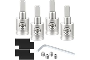 Builimeer 0 Gauge to 4 Gauge Reducer Connector (4PCS) - Create Secure Power & Ground Connections for Car Amplifier Stereo Installation | Heavy-Duty Nickel Plated Brass with Terminals & Heat Shrink