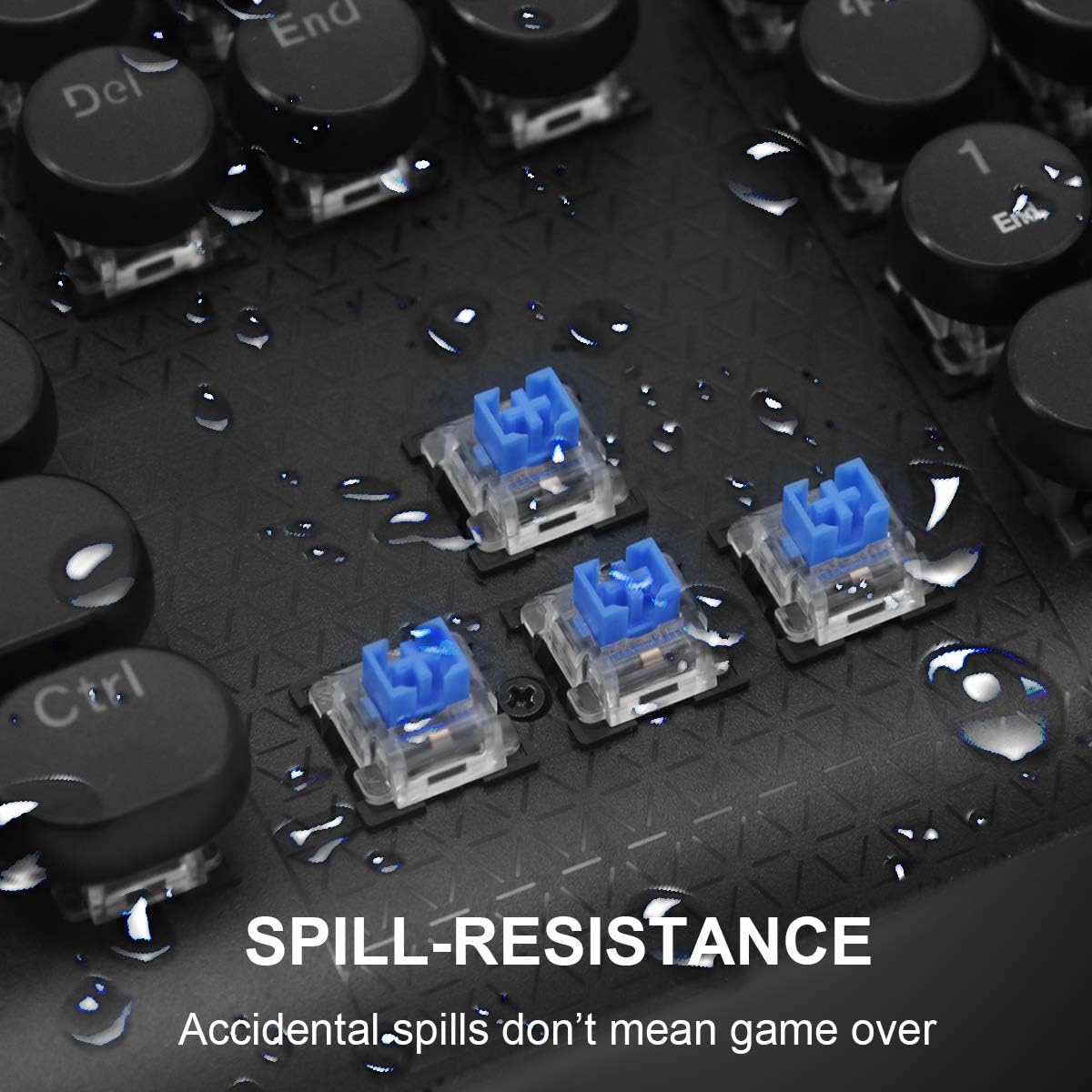 Mechanical Keyboard, E-YOOSO K600 LED Rainbow Backlit Mechanical Gaming Keyboard 104 Key Gamers Keyboard PC Computer USB Wired Gaming Keyboard Blue Switches (Retro): Computers & Accessories